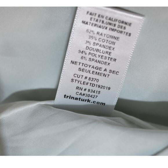 Trina Turk Women's 8 Encantader Shift Dress Green Plant Pattern Floral - Picture 9 of 12